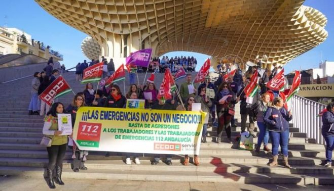 Protestas del 112 Emergencias. CCOO