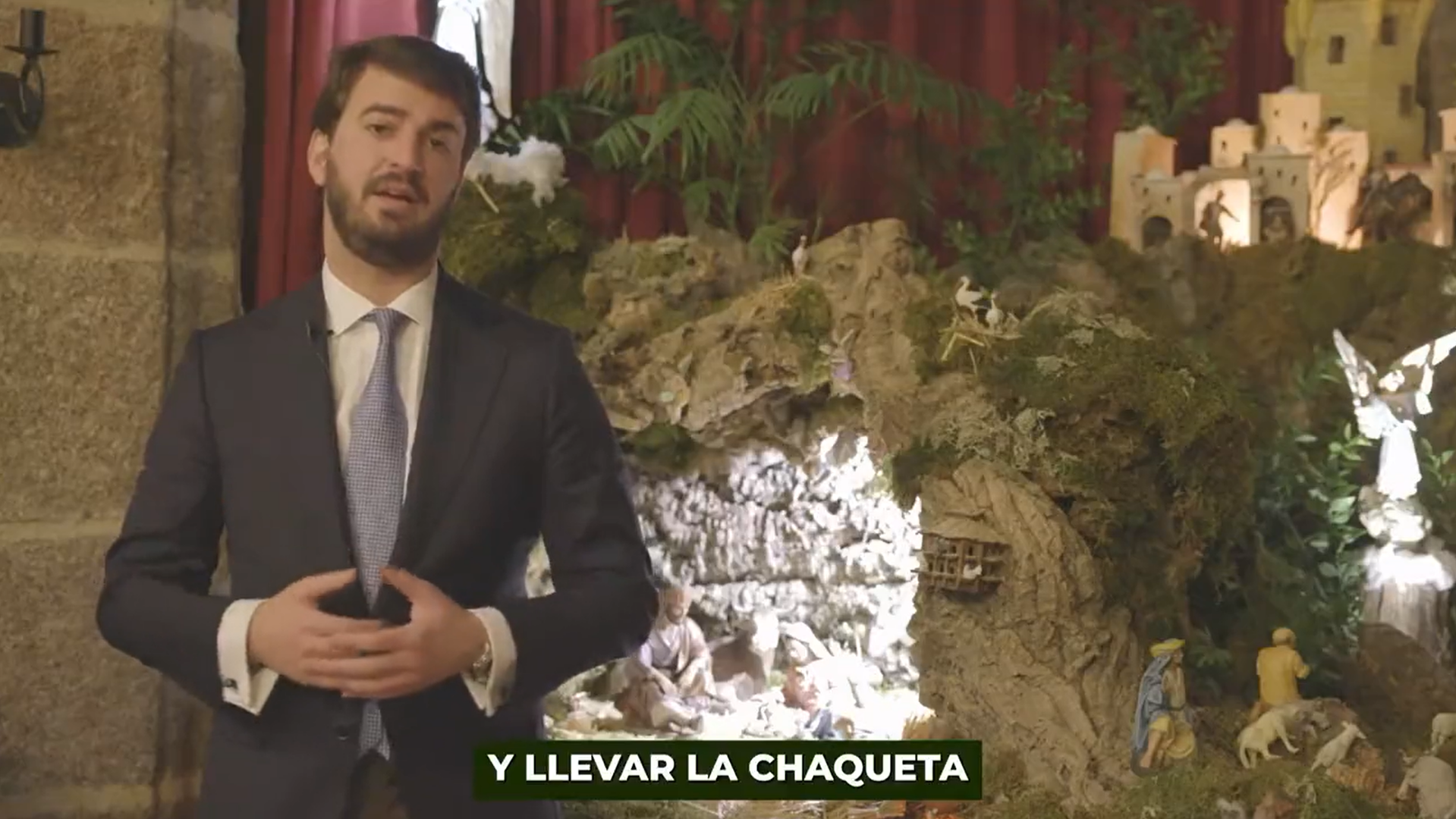 García Gallardo durante el mensaje.