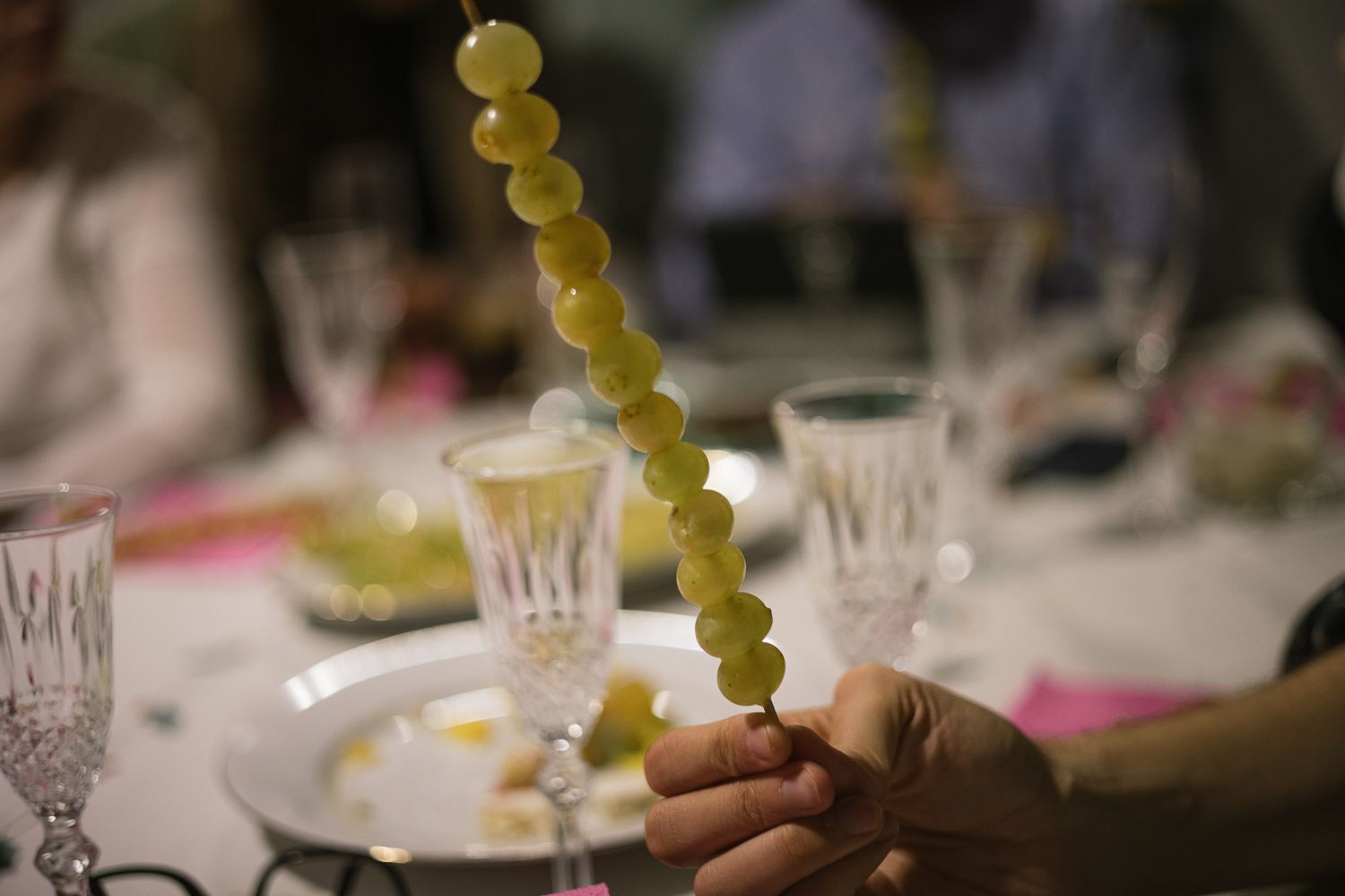 Uvas preparadas para pasar el fin de año.