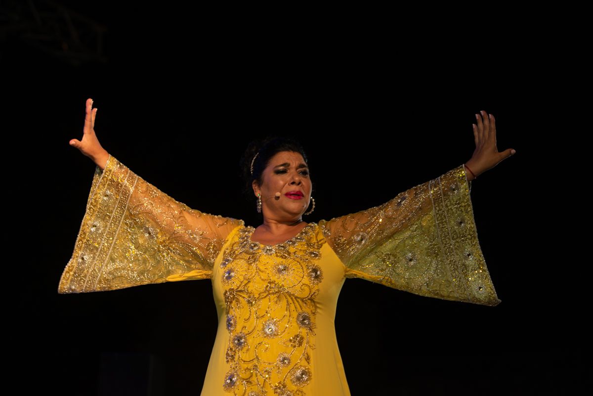 La Macanita, durante una actuación en los 'Viernes Flamenco'.