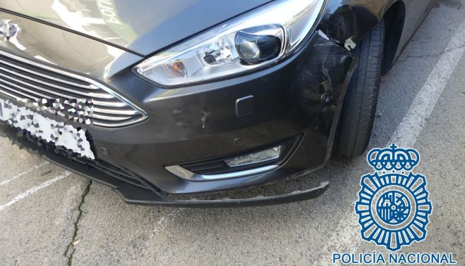 El vehículo usado en el atropello. POLICIA