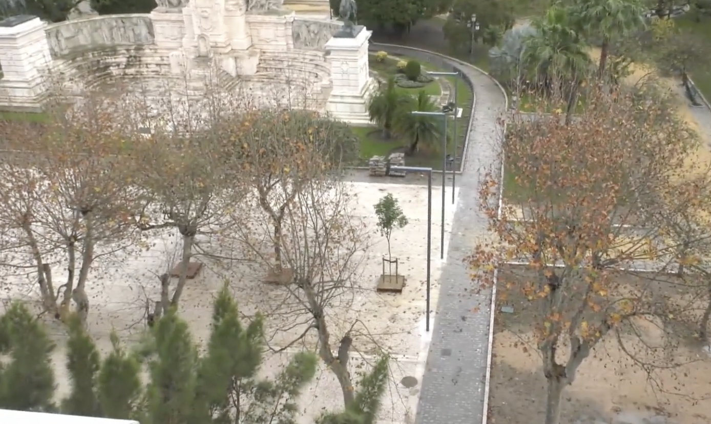 Imagen de la 'nueva' Plaza de España en Cádiz, en una imagen de 'Onda Cádiz'.