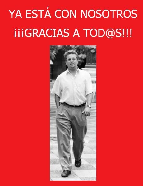 Cartel elaborado por los amigos de Fernández