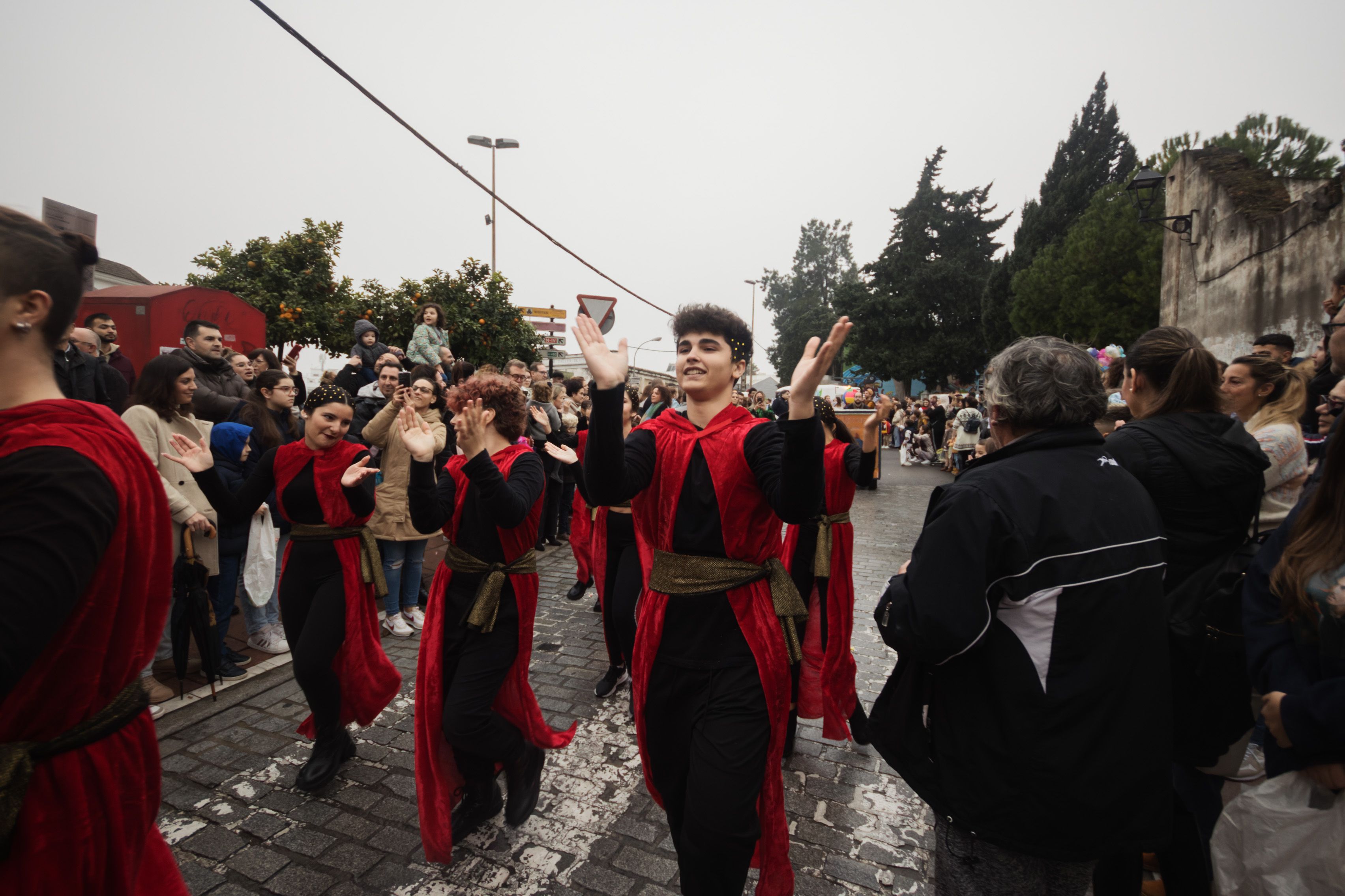 La cabalgata de la Cartera Real a su paso por las calles de Jerez
