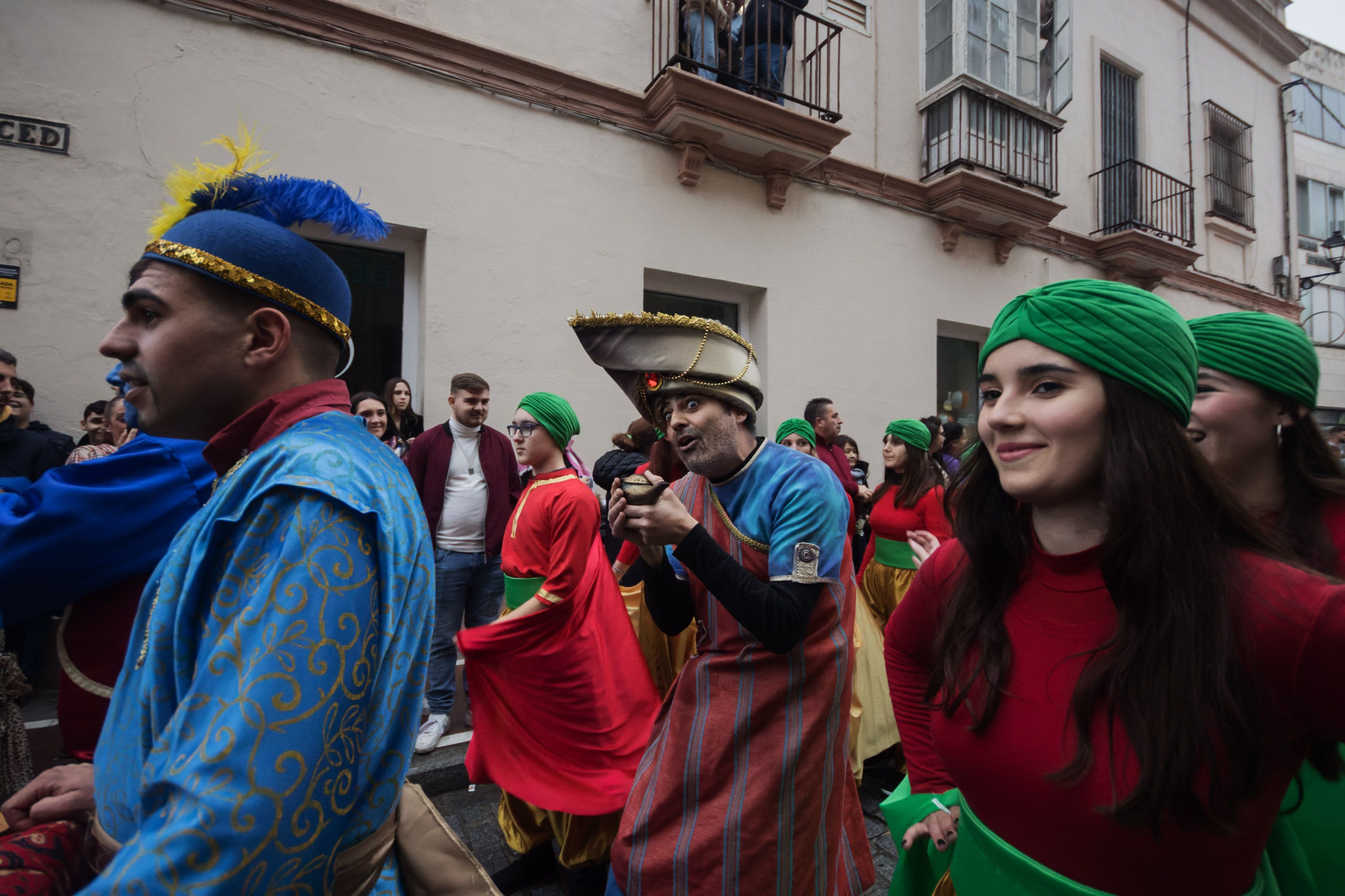 La cabalgata de la Cartera Real a su paso por las calles de Jerez