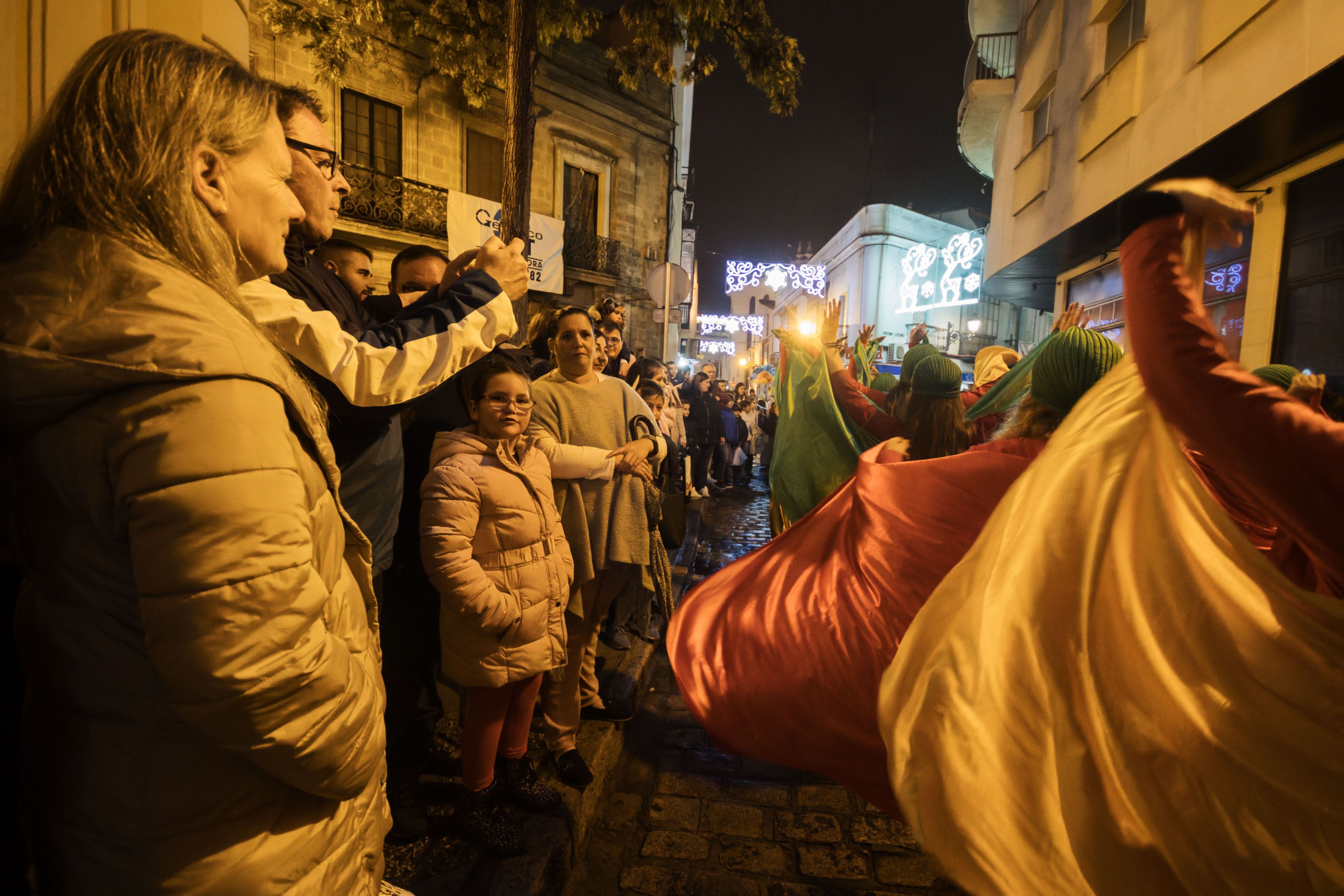 La cabalgata de la Cartera Real a su paso por las calles de Jerez