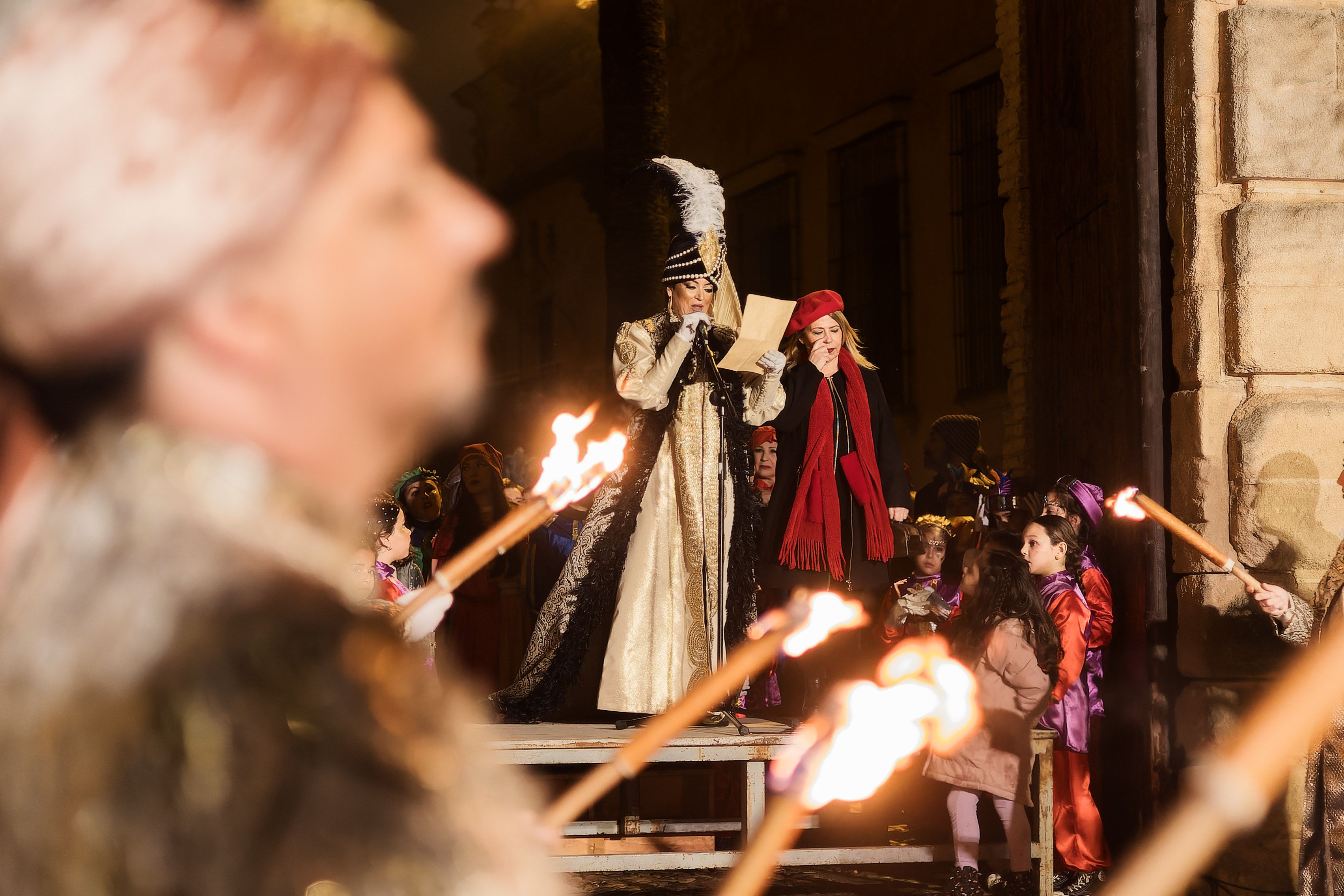 La cabalgata de la Cartera Real a su paso por las calles de Jerez