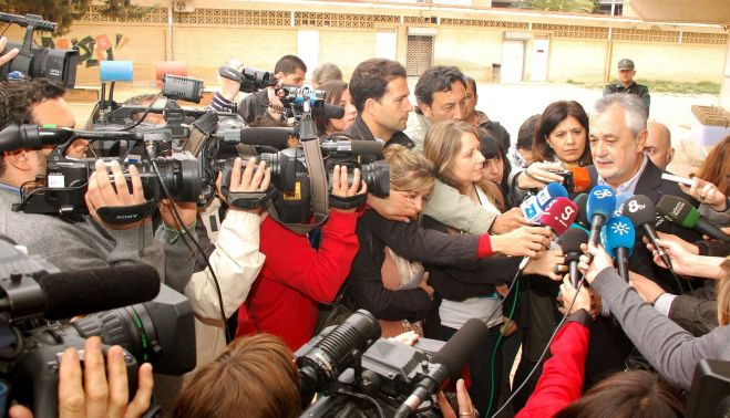 Griñán en una comparecencia en su etapa de presidente. PSOE
