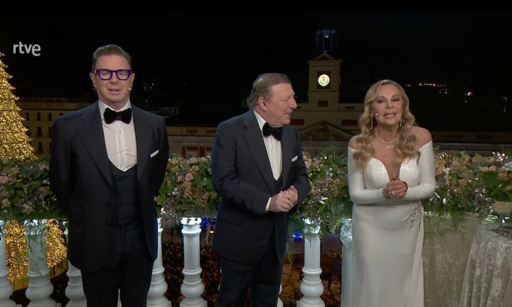 Ana Obregón durante las campanadas.