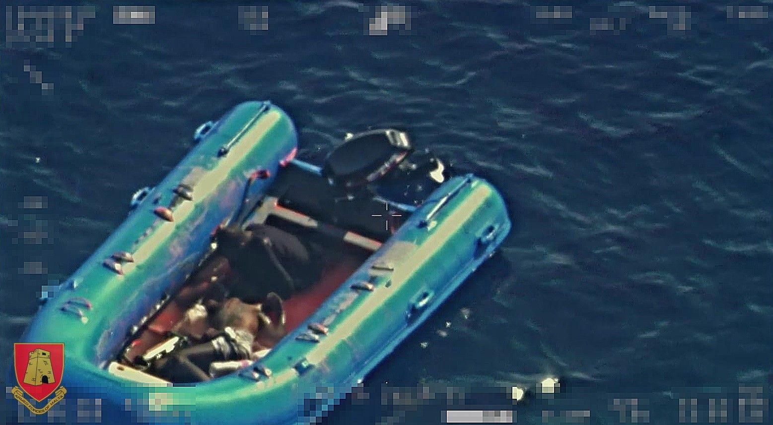 Embarcación en la que apareció Mohamed Adam en Malta. FOTO: Fuerzas Armadas Malta