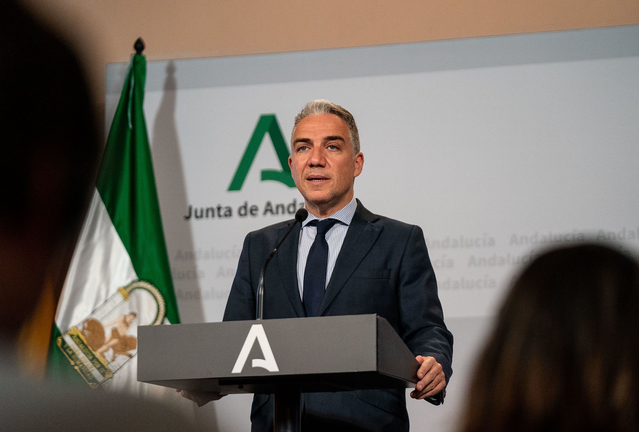 Elías Bendodo, hoy coordinador del PP, en su etapa de consejero de Presidencia de la Junta en mayor de 2022. JUNTA DE ANDALUCÍA