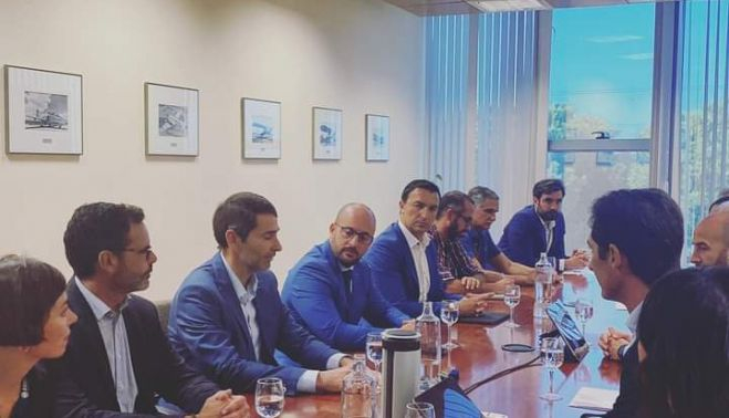 Germán Beardo, alcalde de El Puerto en la Mesa de Planificación y Estrategia creada entre Airbus y el Ayuntamiento