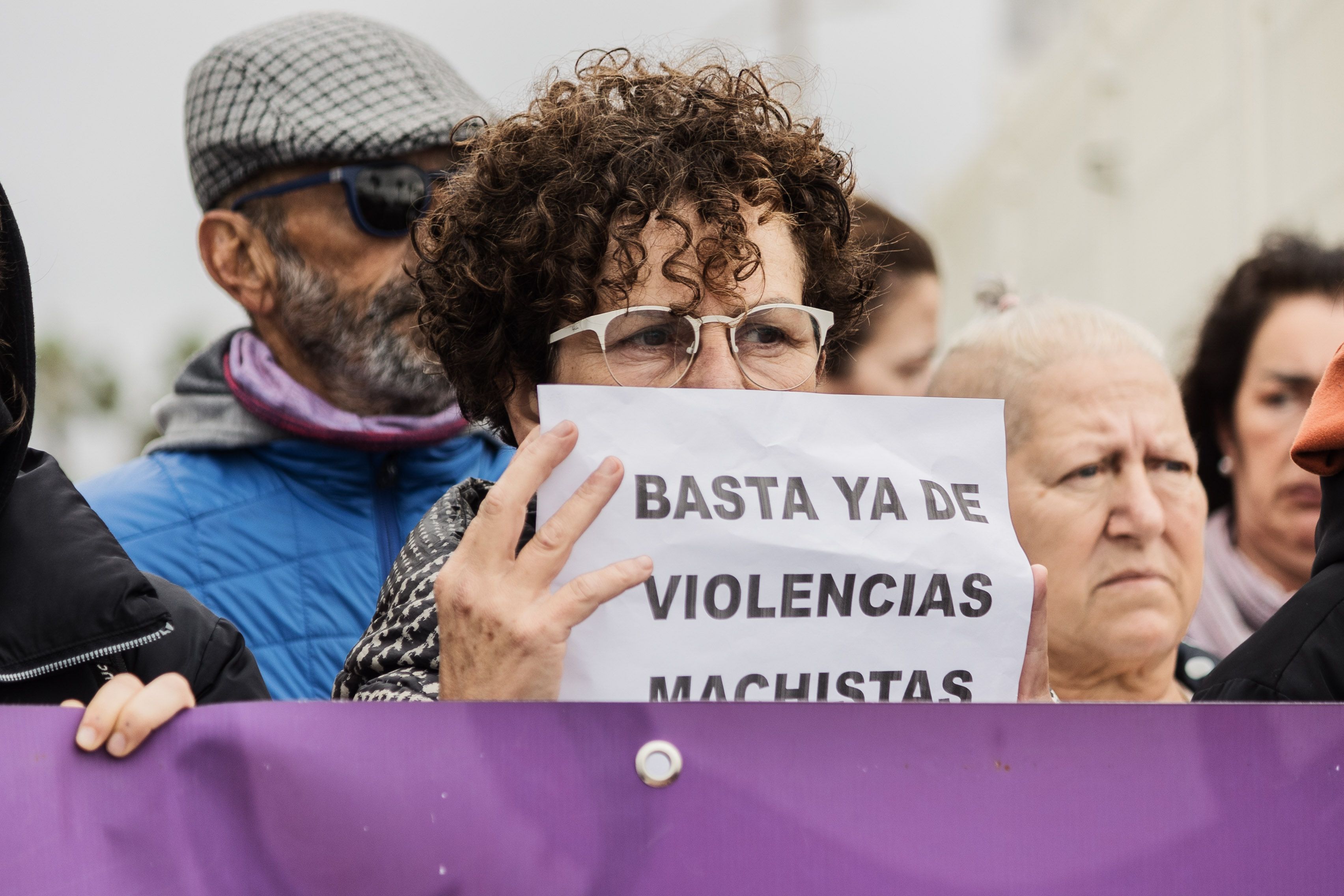 Imagen de una concentración por un crimen machista, a principios de este 2023, en El Puerto.