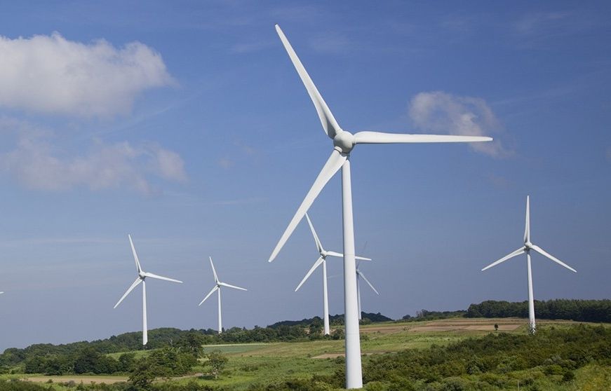 Imagen de un parque eólico. 