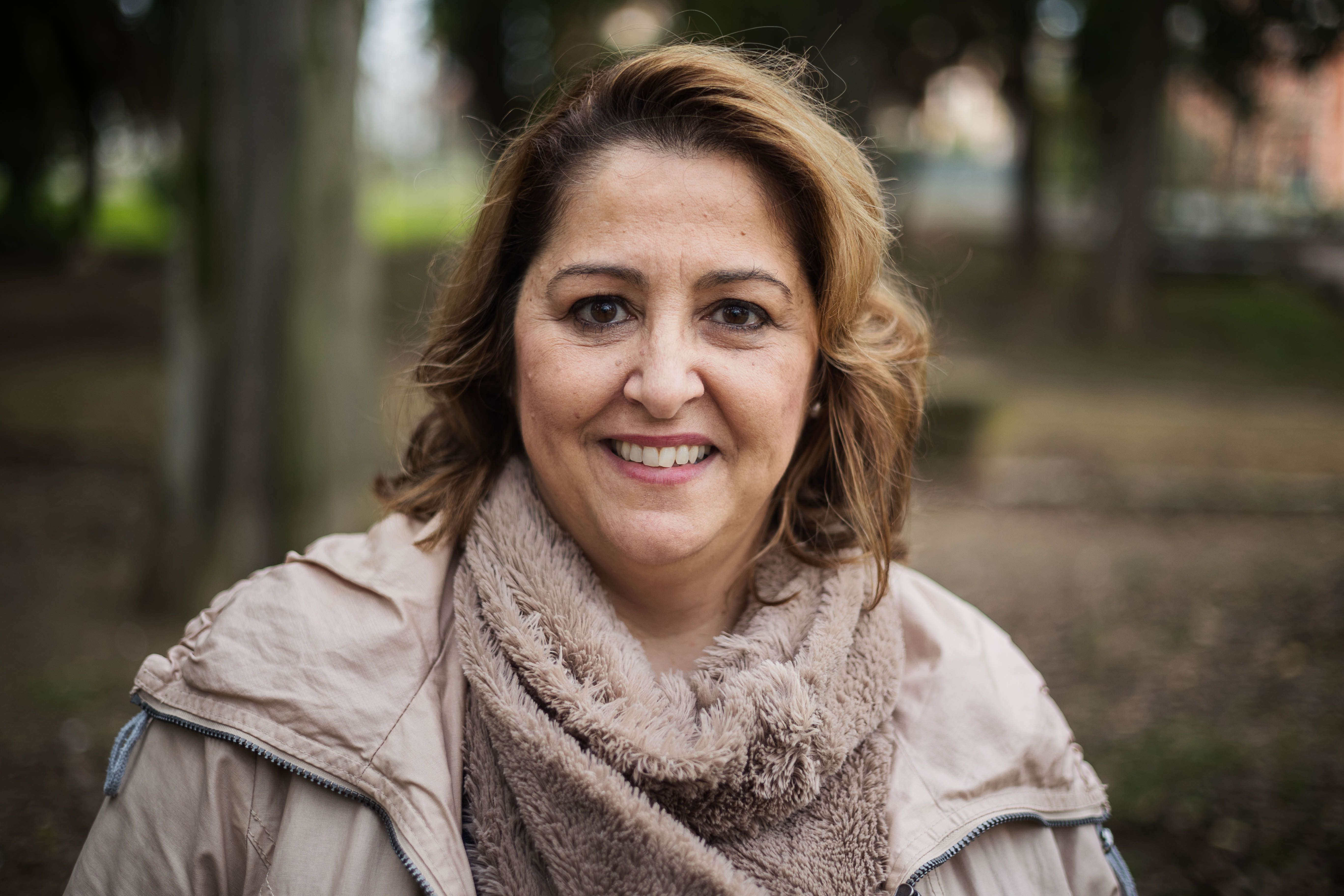 La psicóloga Patricia Domínguez Domínguez, antes de la charla. 