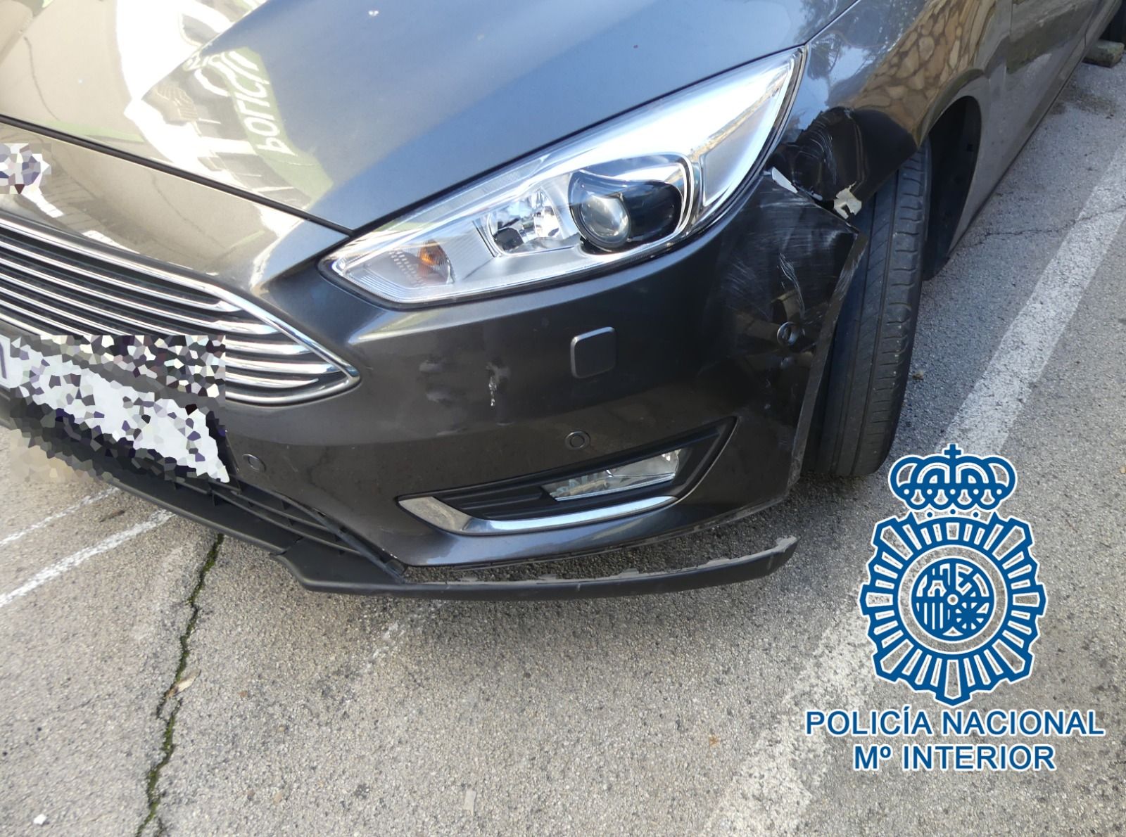 El automóvil de los atropellos en Jerez. POLICIA NACIONAL