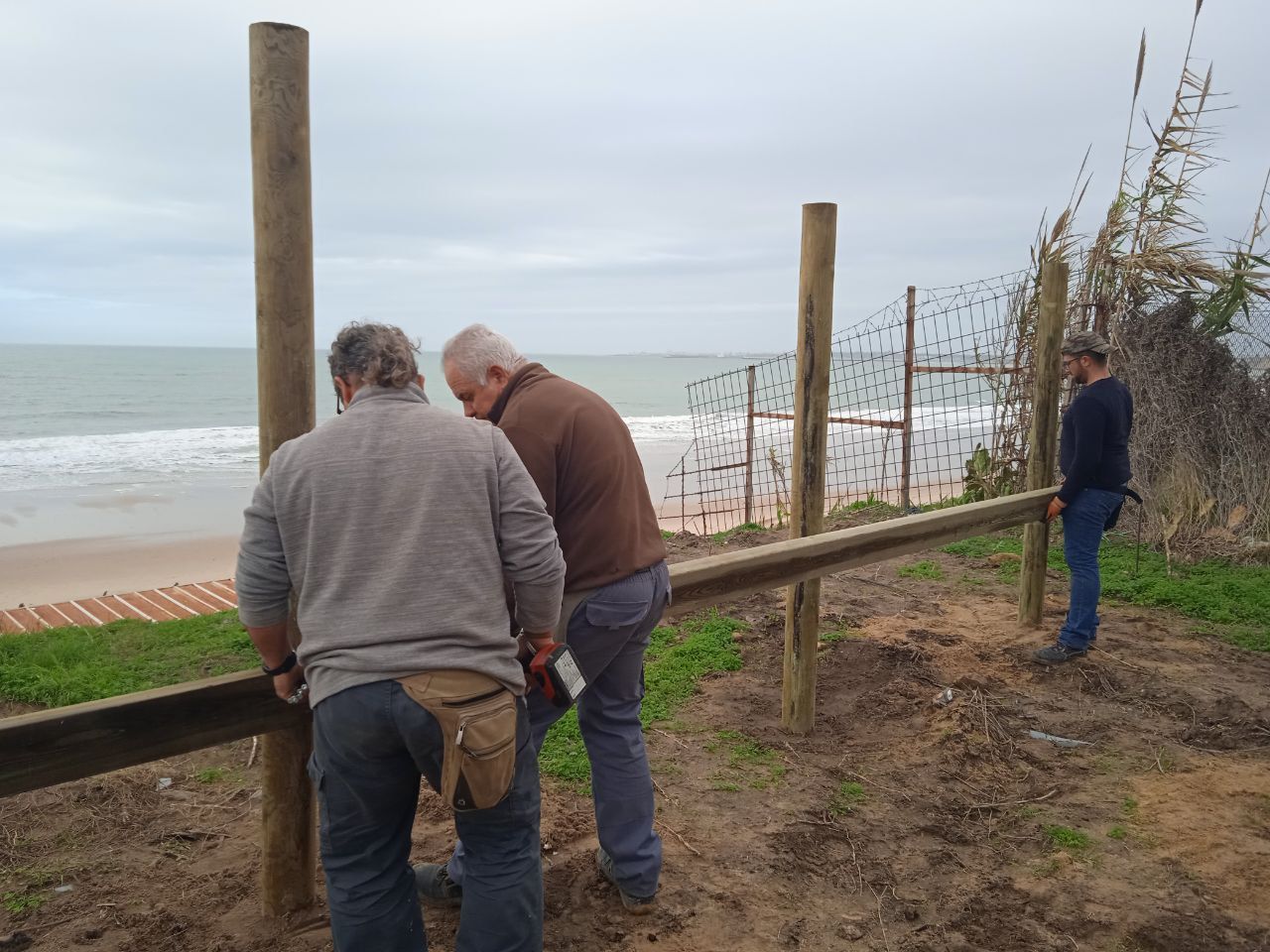 Trabajos en el tramo de Las Redes.