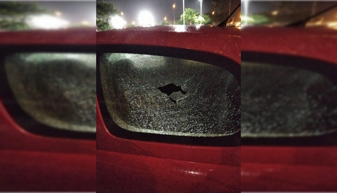 Otra imagen de la rotura de las lunas. 