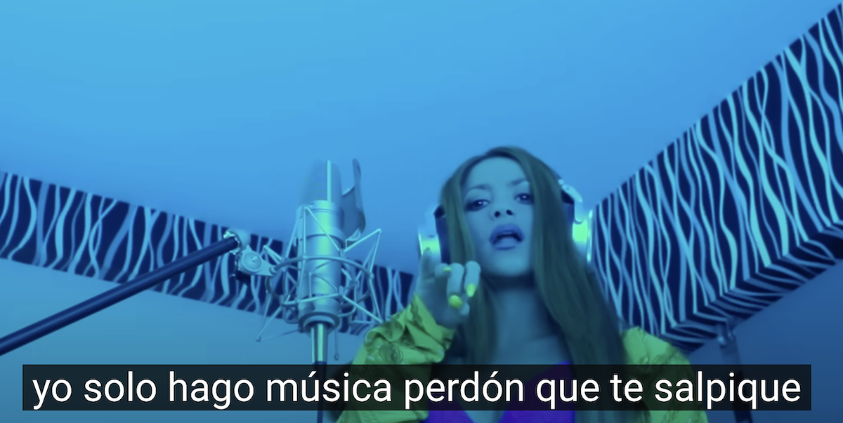 Shakira, en un momento de la canción contra Piqué.
