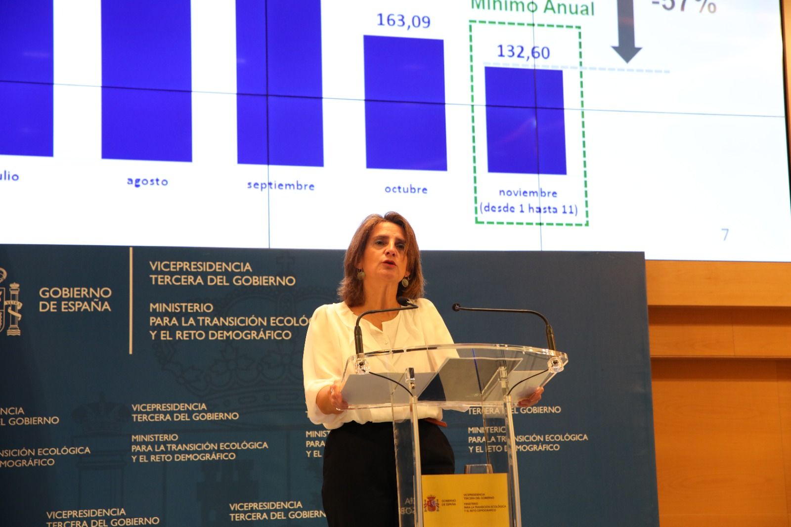 La ministra para la Transición Ecológica y el Reto Demográfico de España, Teresa Ribera.