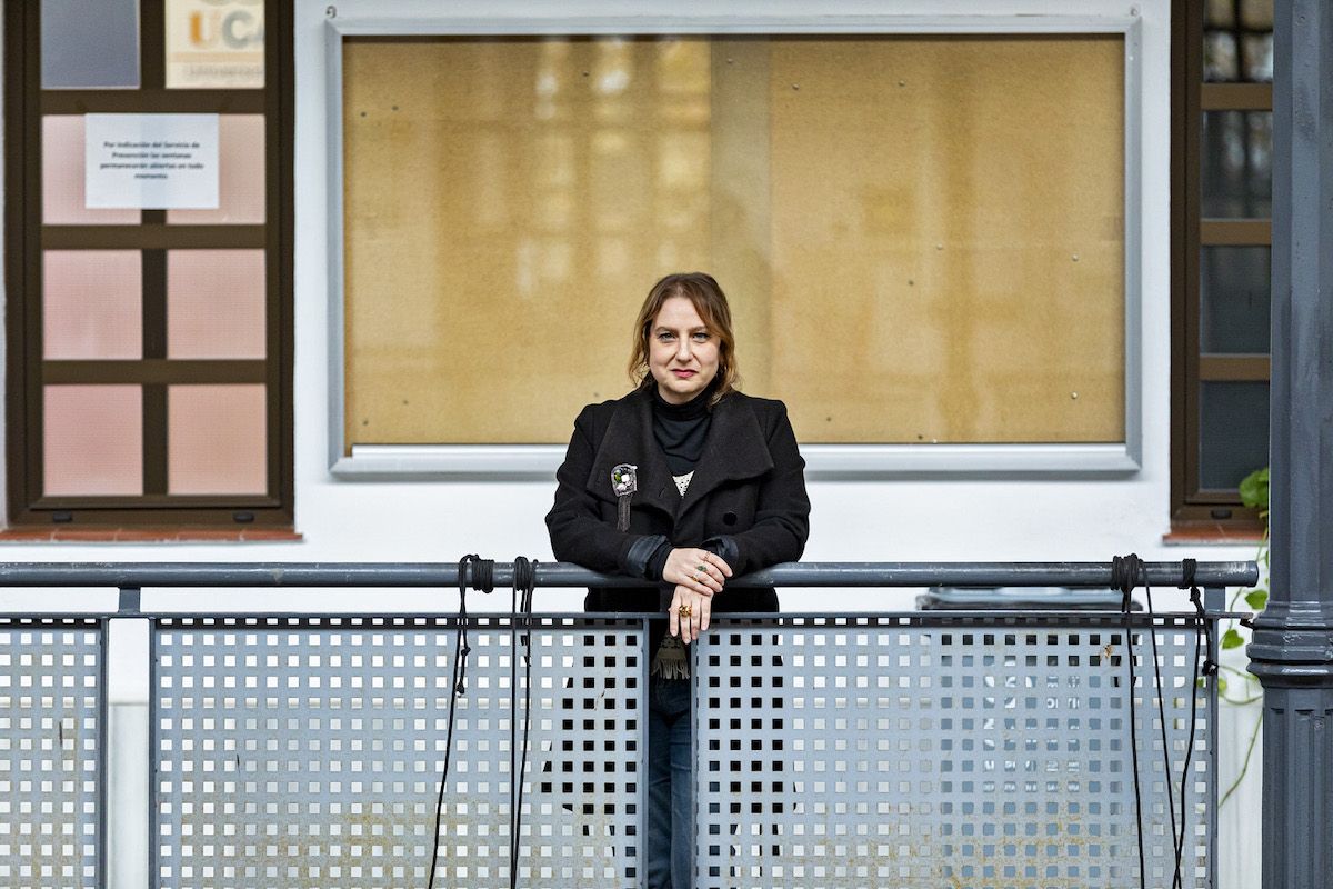 Vanesa Benítez posa en la sala Palafox, antes de la primera jornada del curso.