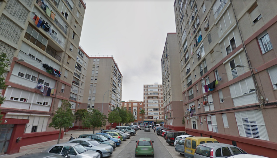 Una imagen de Google Maps de la barriada Guillén Moreno de Cádiz.