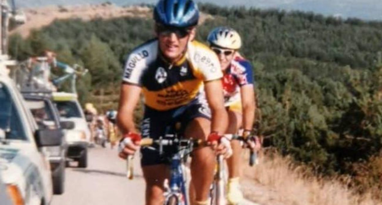 Raúl García Álvarez, en una prueba ciclista antes de la fatídica caída que sufrió.