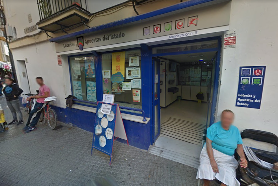 Administración de Loterías número 17 de Cádiz, situada en La Viña. IMAGEN: GOOGLE MAPS