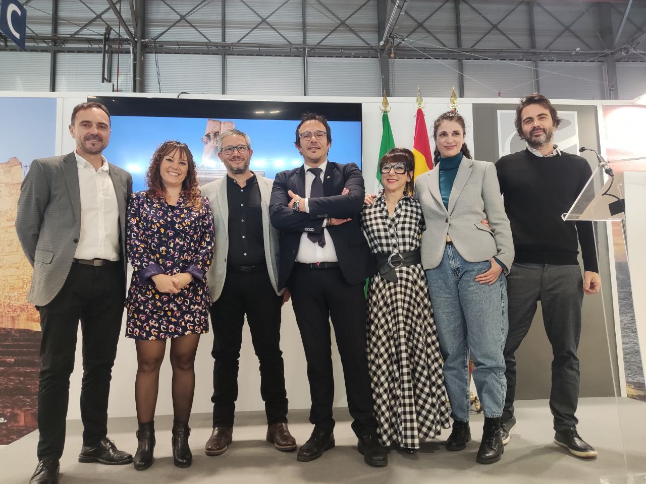Cádiz en Fitur, una ciudad de cine. En la imagen, el alcalde de Cádiz y delegados municipales en la presentación.