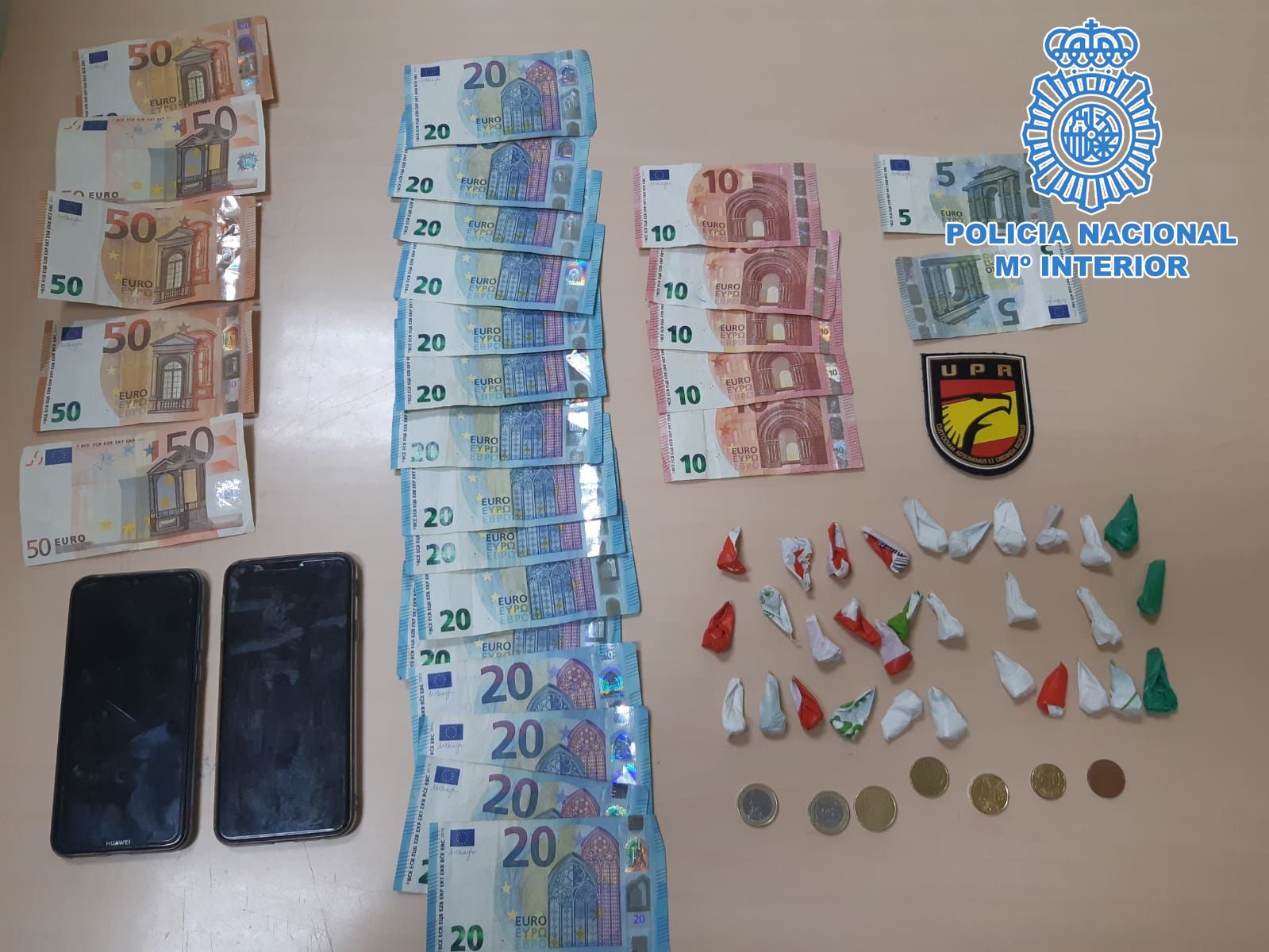 Droga y dinero incautado en Jerez por la Policía Nacional