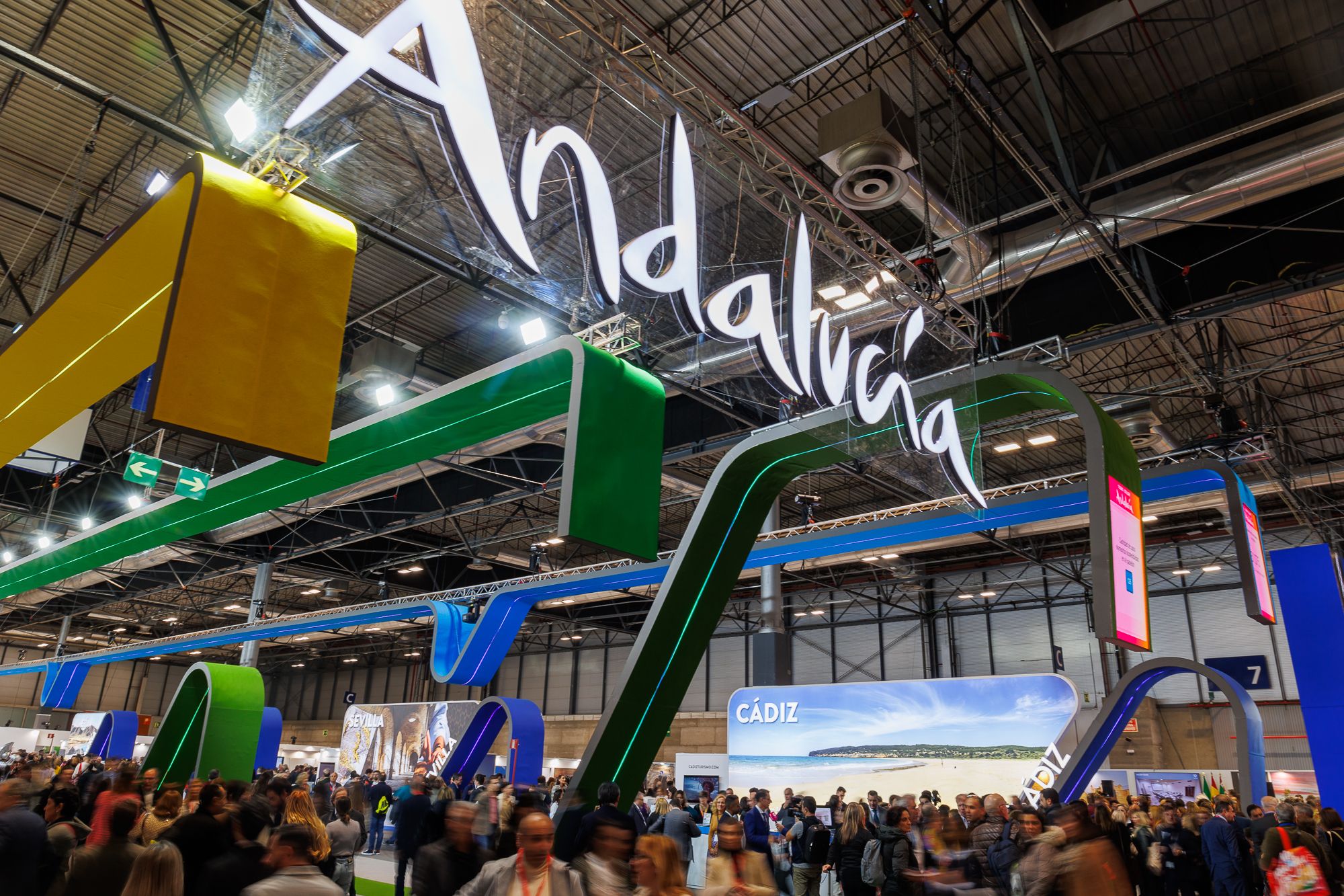El pabellón de Andalucía en el pasado Fitur, celebrado en enero de 2023 en Madrid.