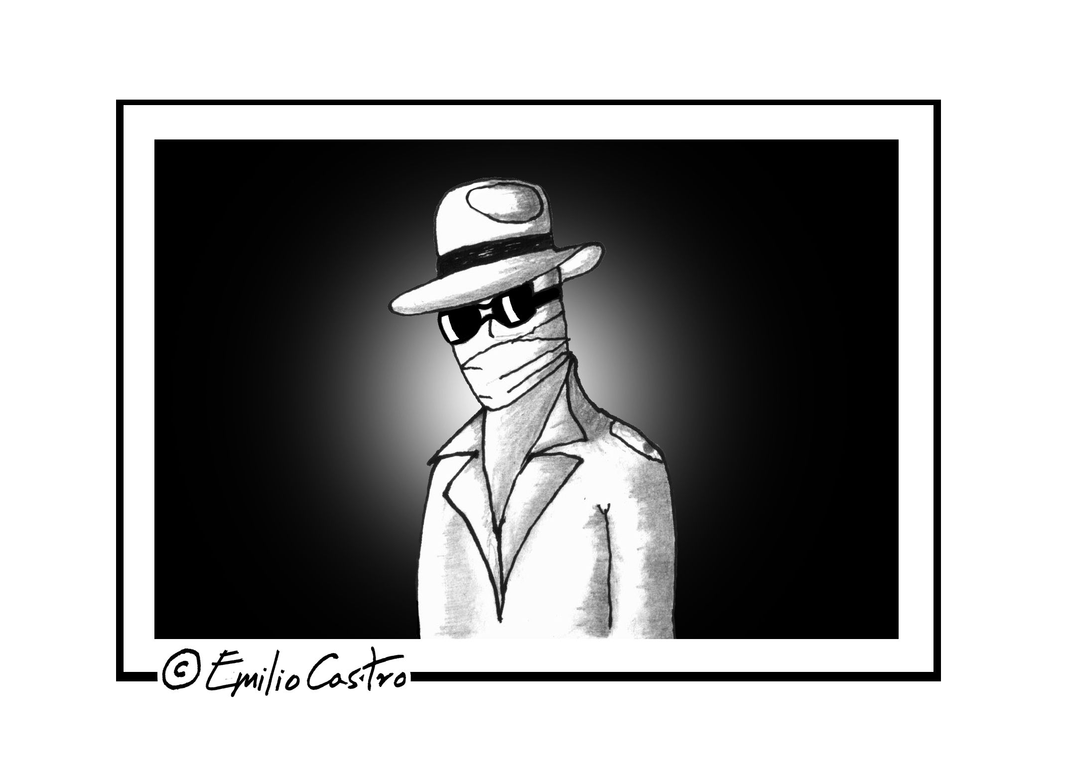 Ilustración de Emilio Castro para 'El hombre invisible'.