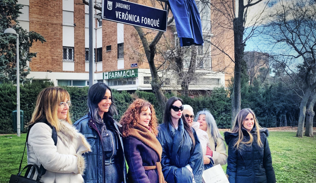 Inauguración de los jardines dedicados a Verónica Forqué en Madrid.