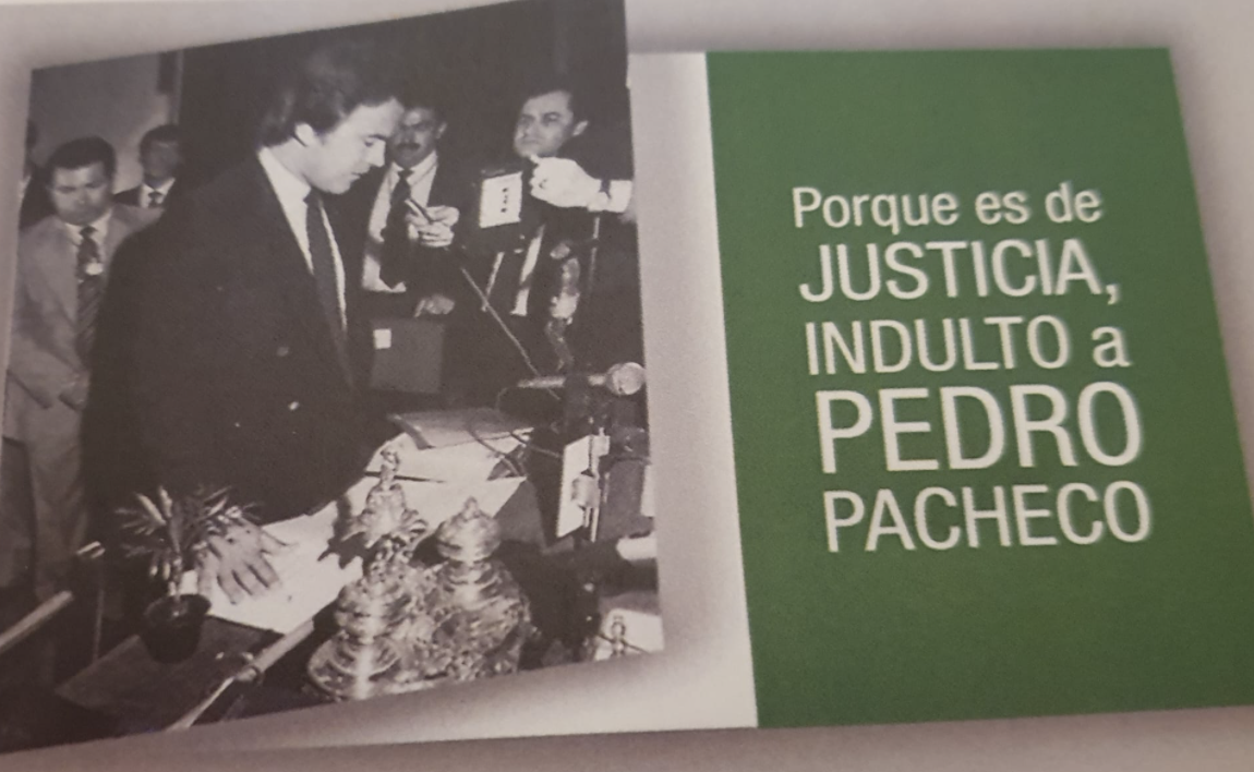 Imagen del acto cívico convocado por la plataforma pro-indulto a Pedro Pacheco.