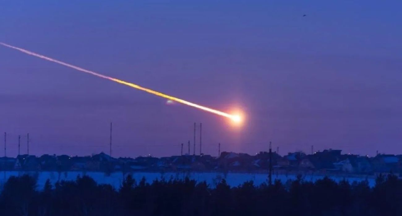 Una imagen compartida en redes del posible meteorito.