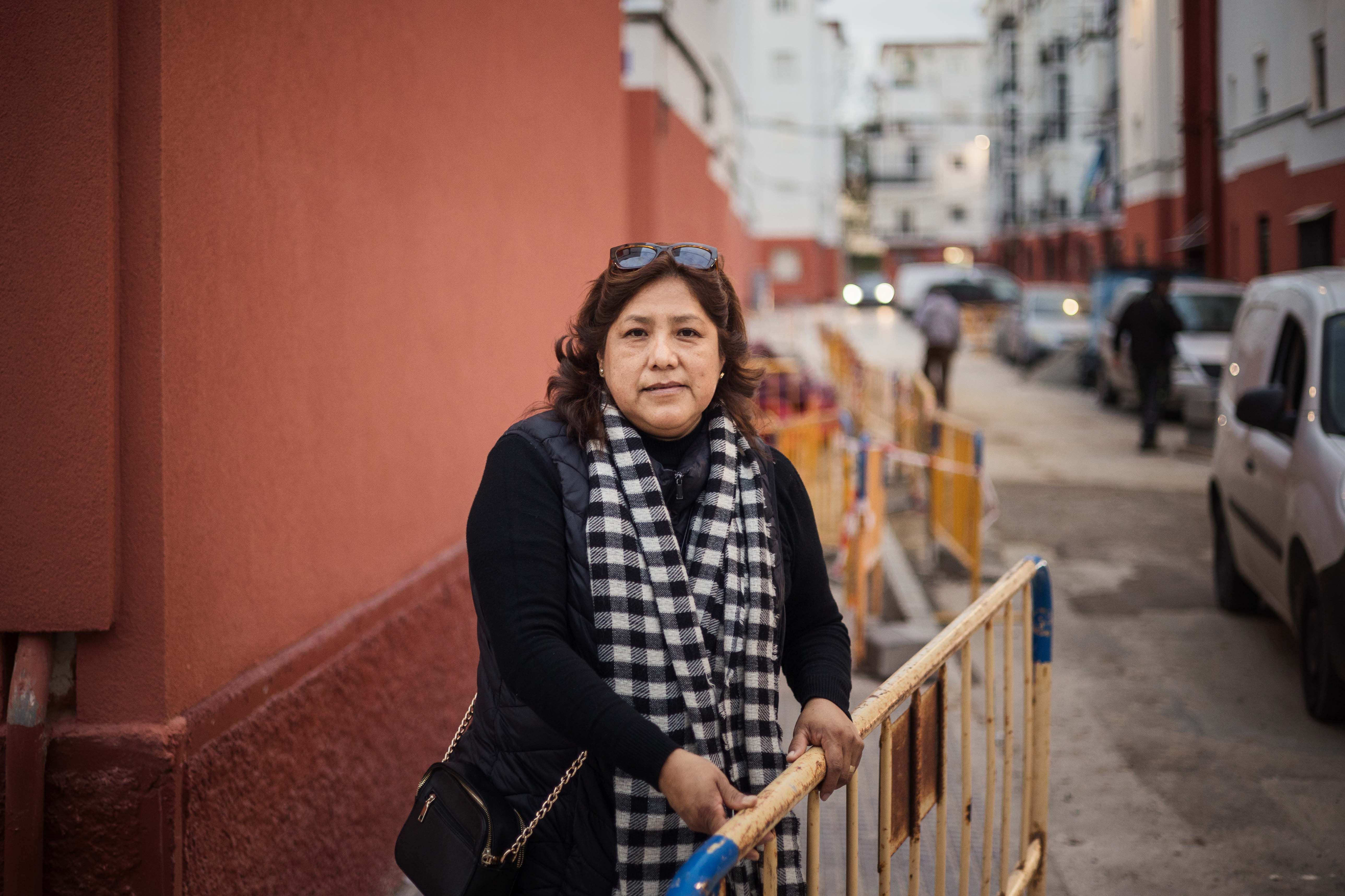 Roxana Cavero, presidenta de la asociación vecinal.