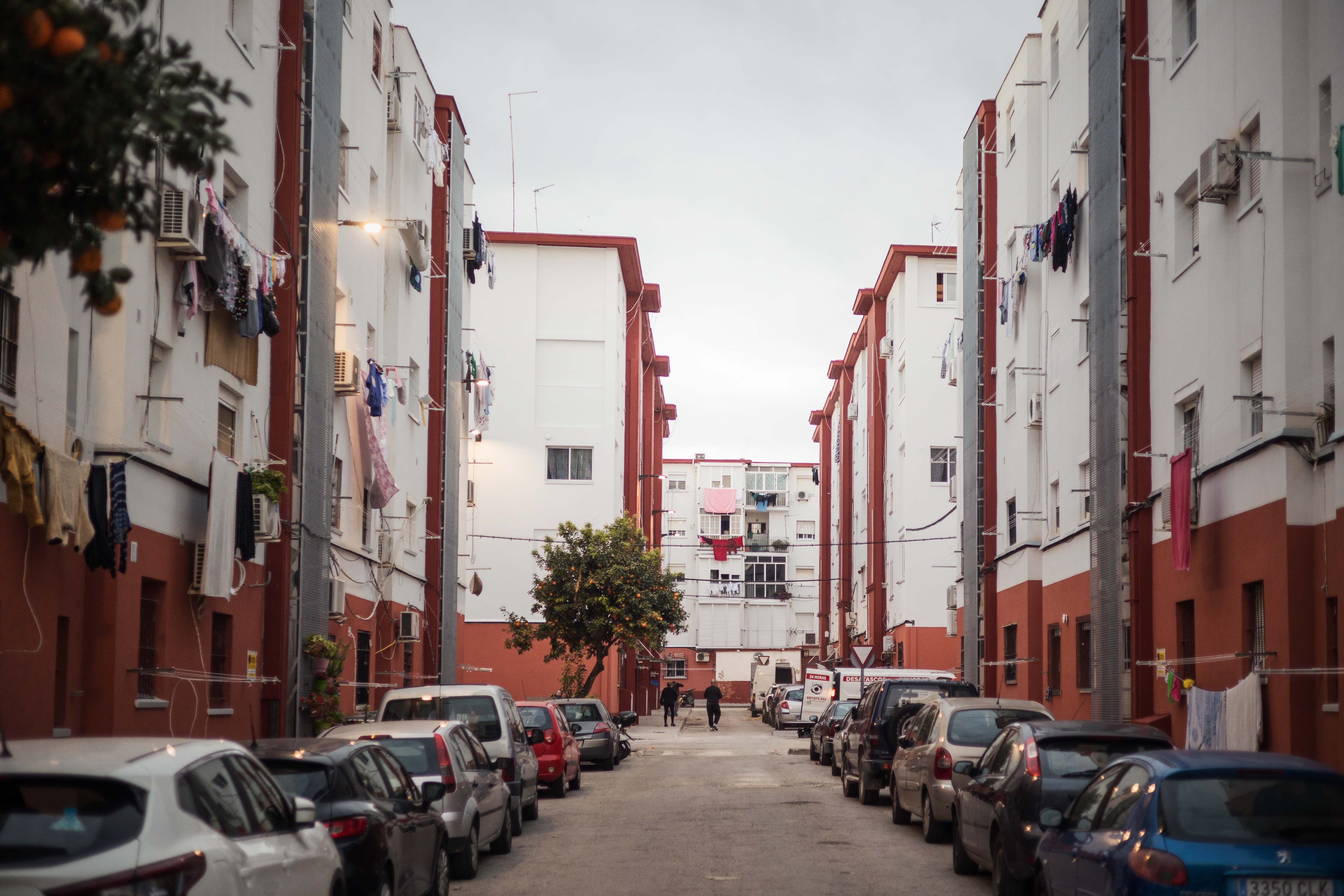 Nuevo aspecto de la barriada, en plenas obras.