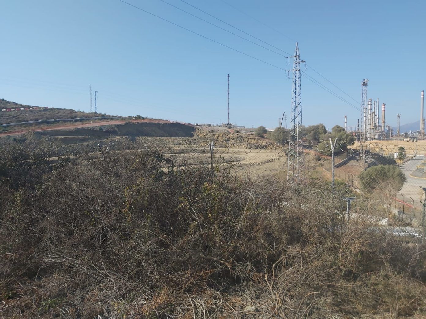 Zona de obras del proyecto Fondo de Barril, en una imagen de Verdemar-Ecologistas en Acción.