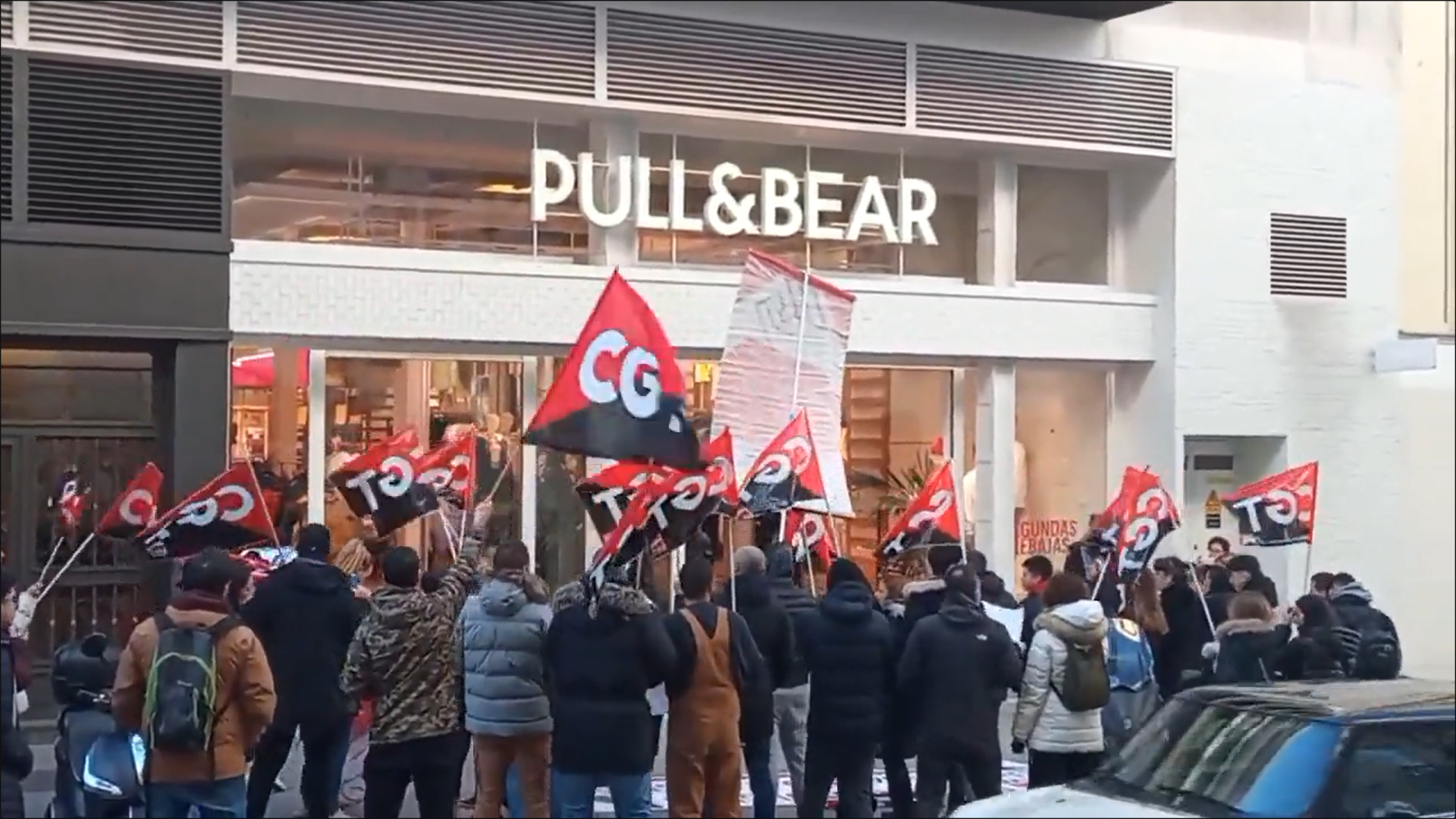 Trabajadores de Inditex en una de las concentraciones.