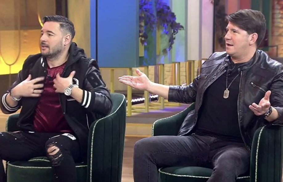 Andy y Lucas en una visita a Telecinco.