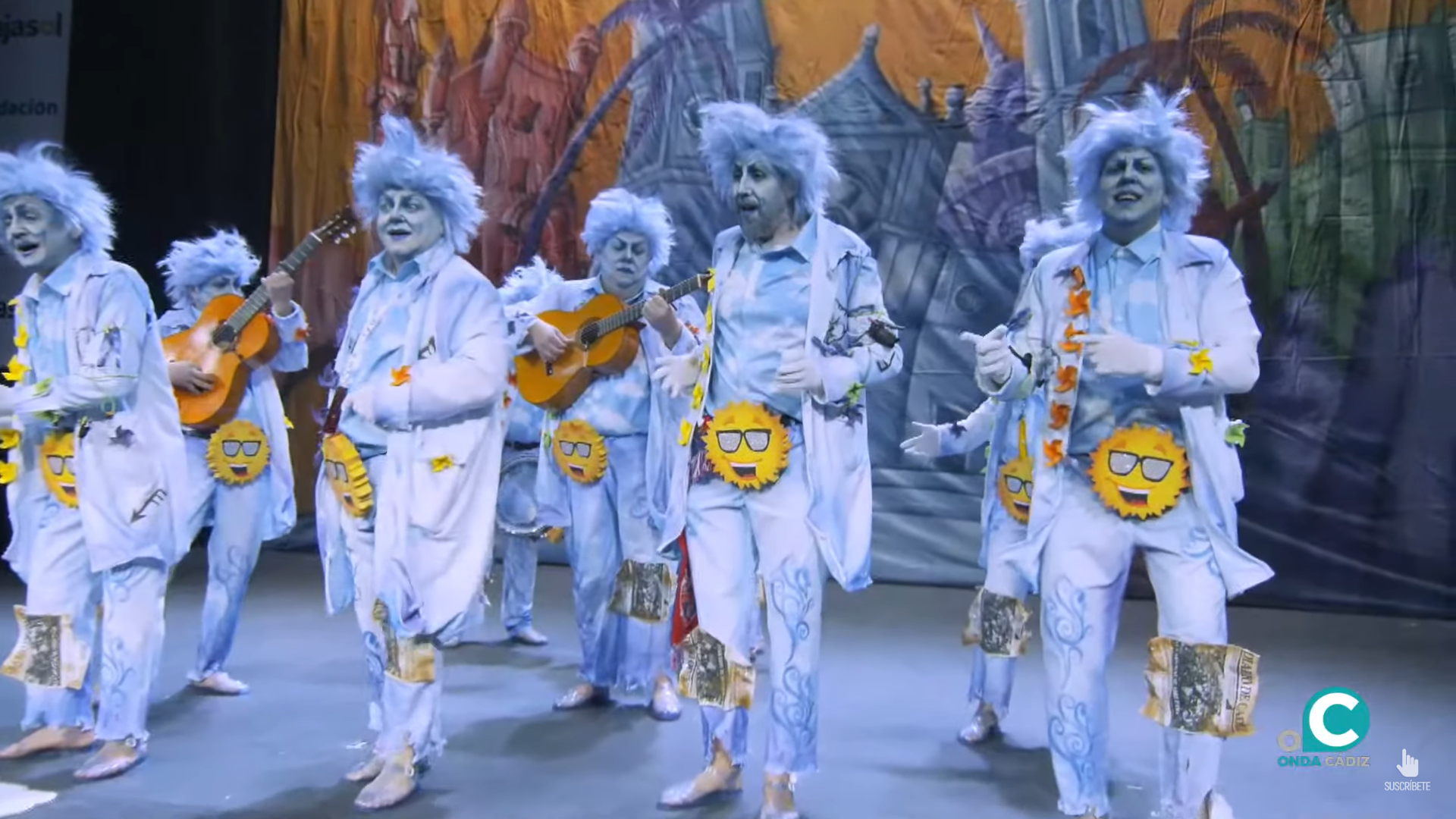 Chirigota 'Yo pa un día no vengo', representando el levante.