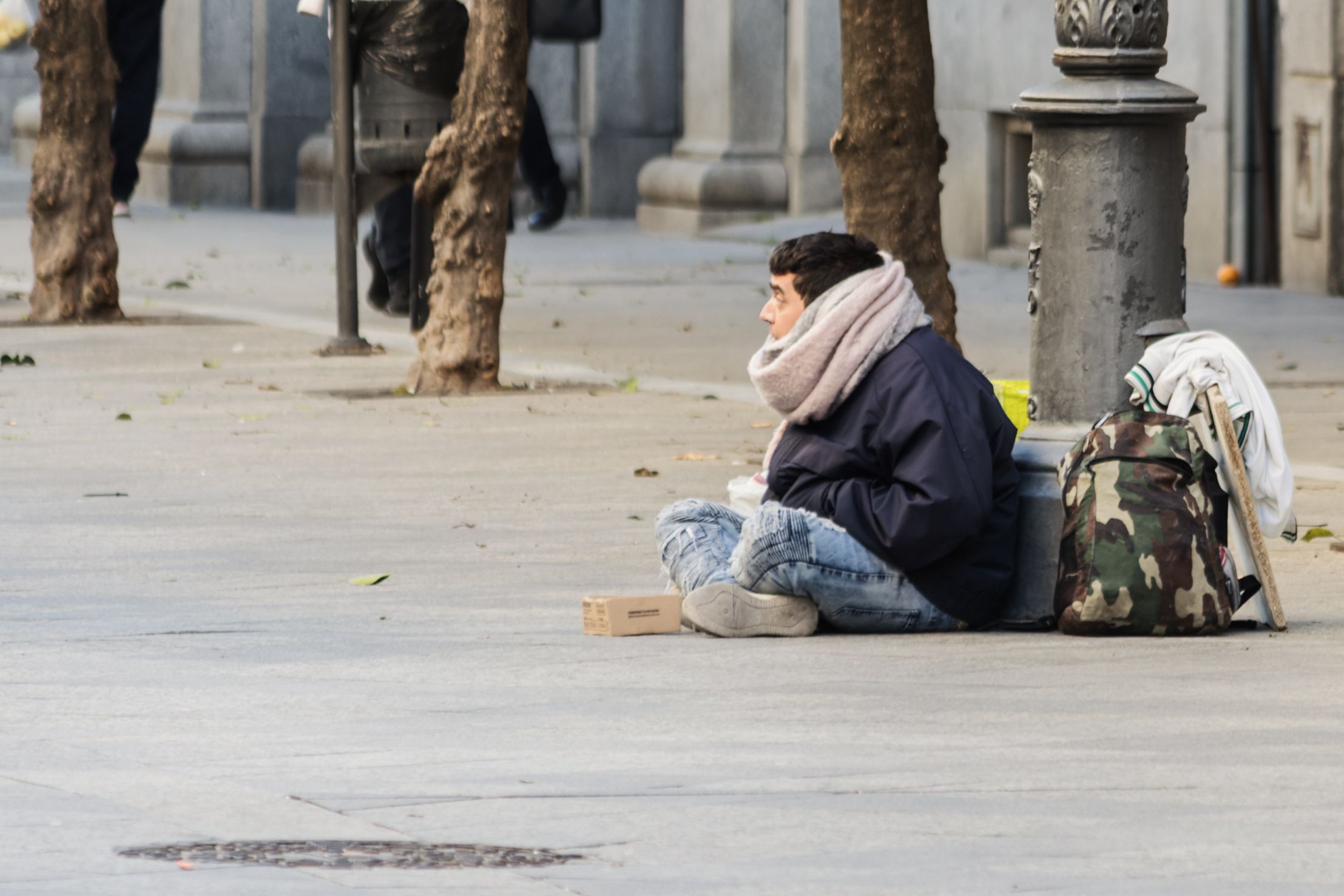 Una persona sin hogar, en una imagen de archivo.