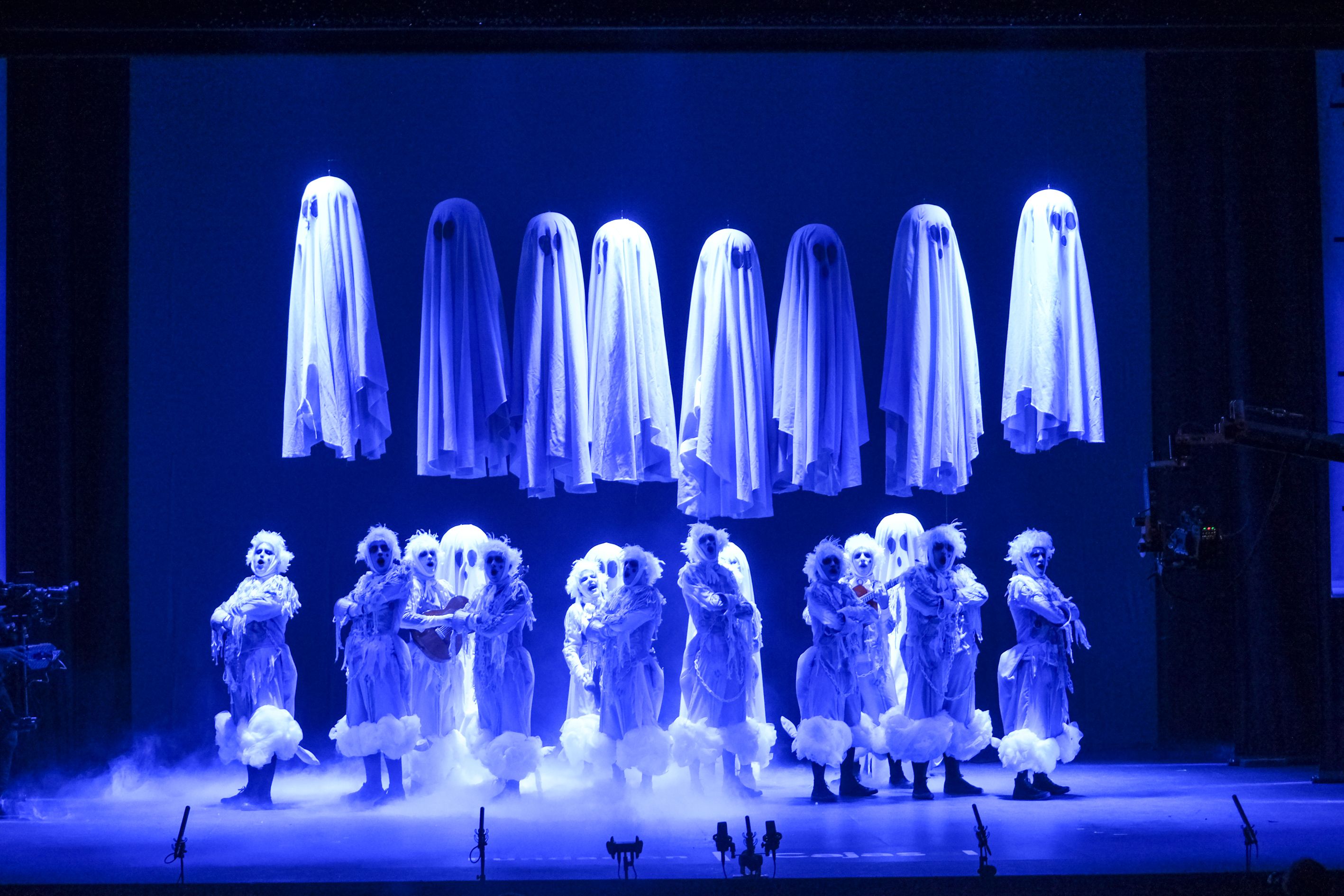 Chirigota 'Los mi Alma' en su actuación en el COAC.