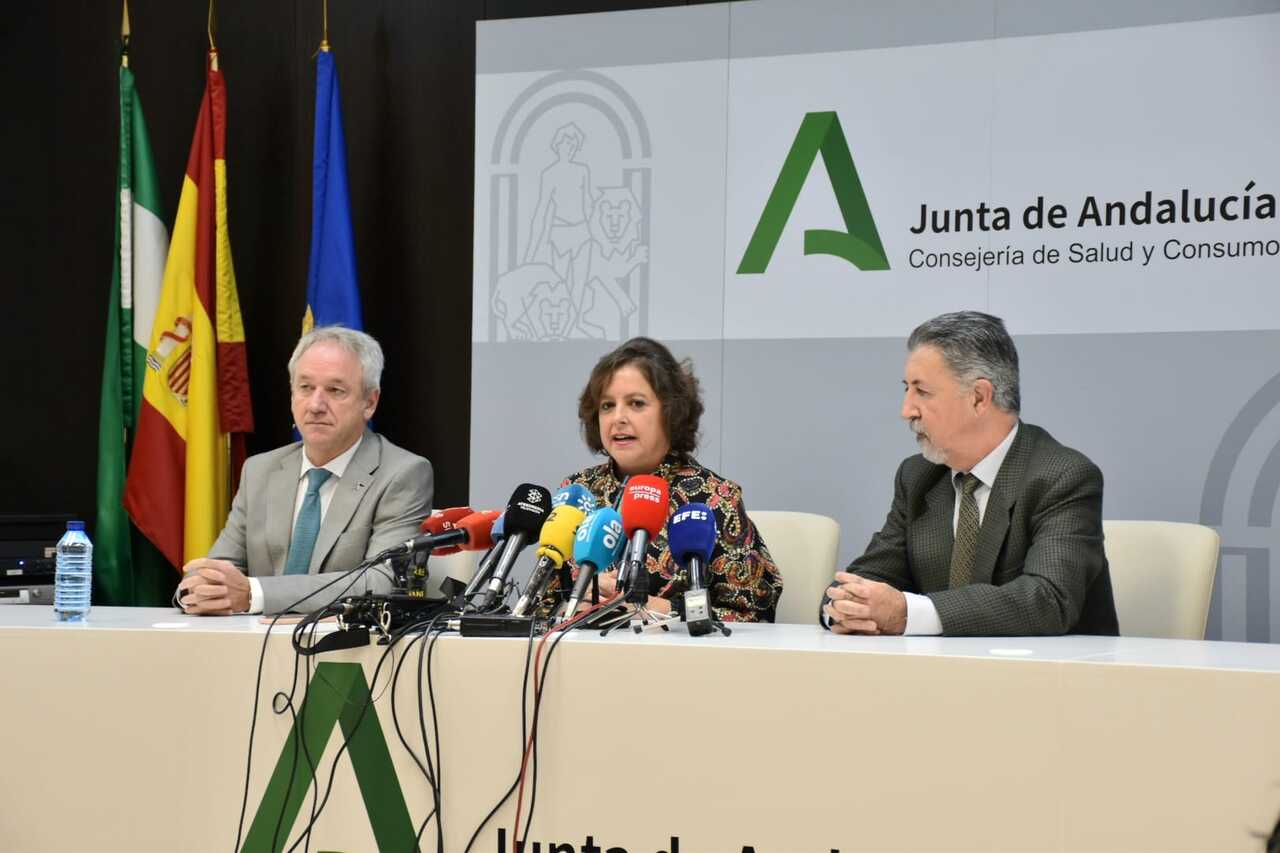 La consejera de Salud, Catalina García, anunciando el acuerdo con el Sindicato Médico.
