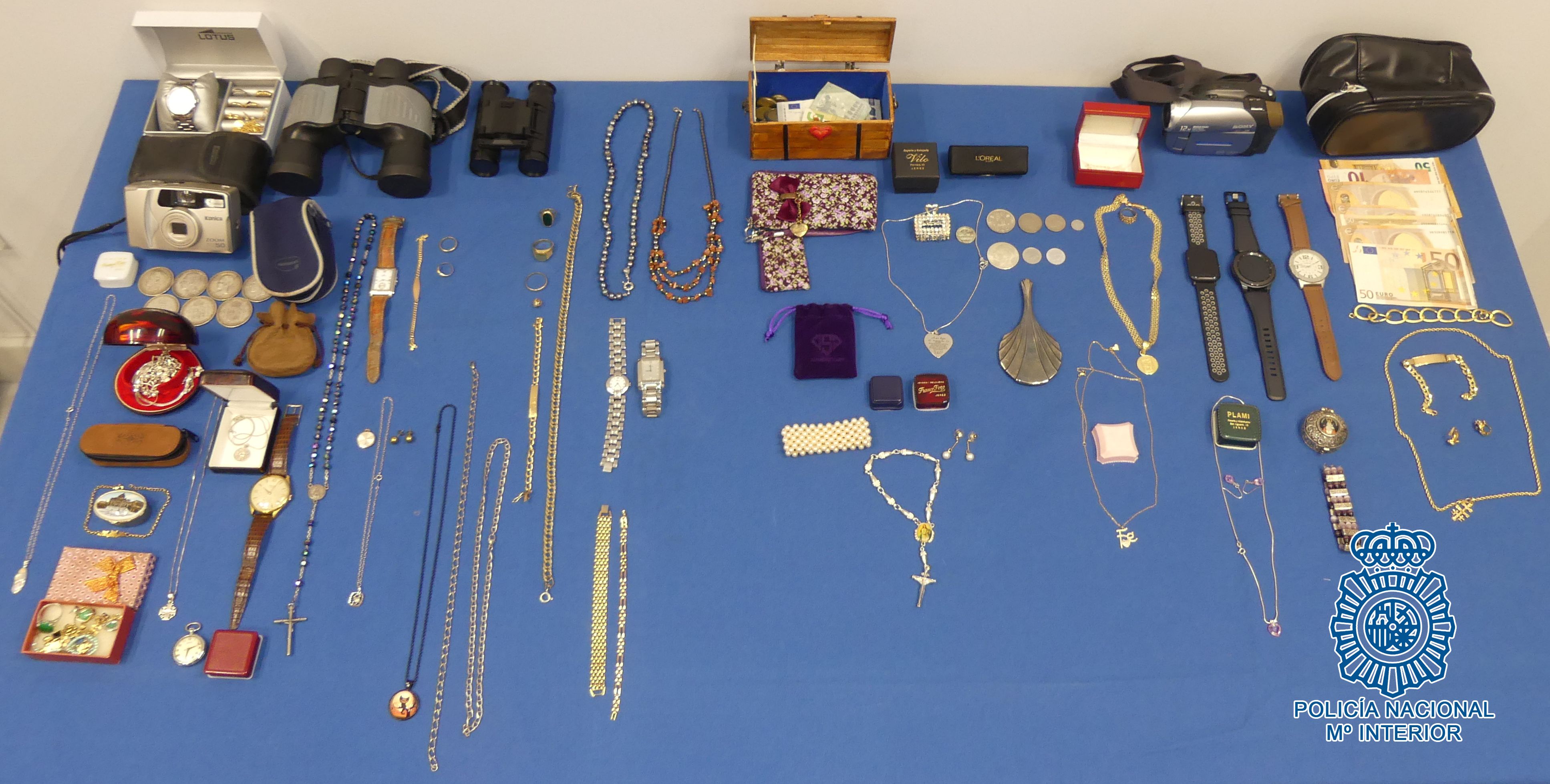 Joyas sustraídas. 