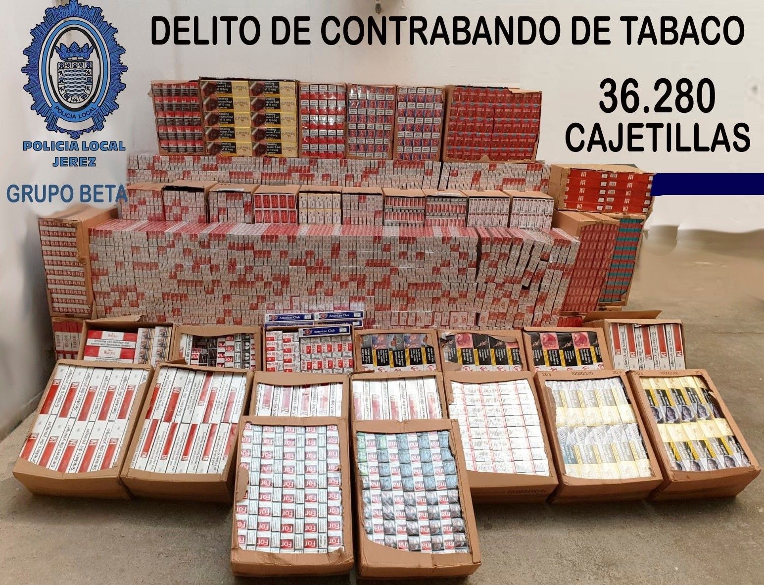 Mercancía incautada.