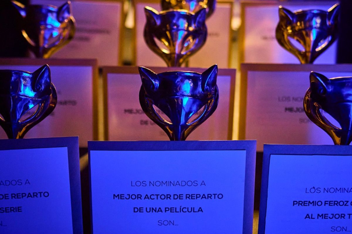 Estatuillas de los Premios Feroz, donde han denunciado agresiones sexuales.  PREMIOSFEROZ