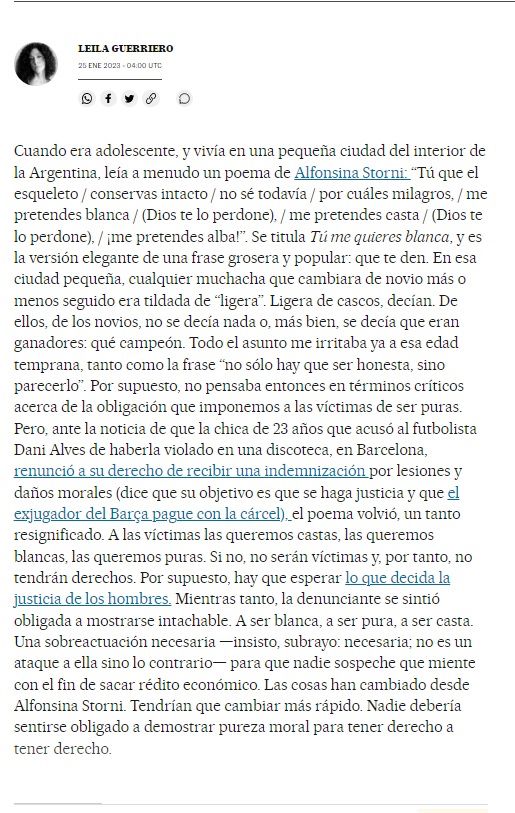 Fragmento de El País rescatado por Joan Carles March.