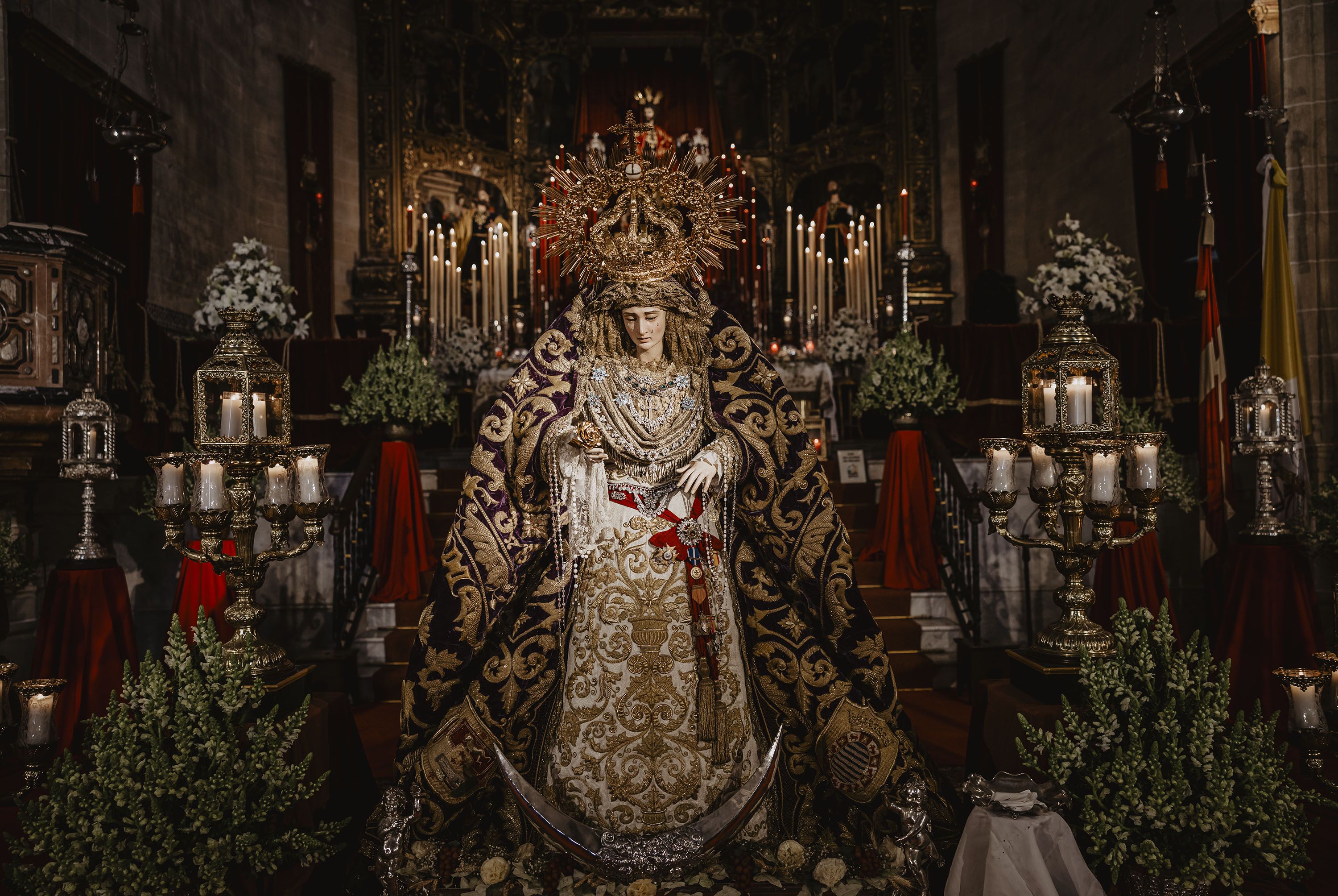 Acto de veneración, el domingo, de Santa María de la Paz en San Marcos.