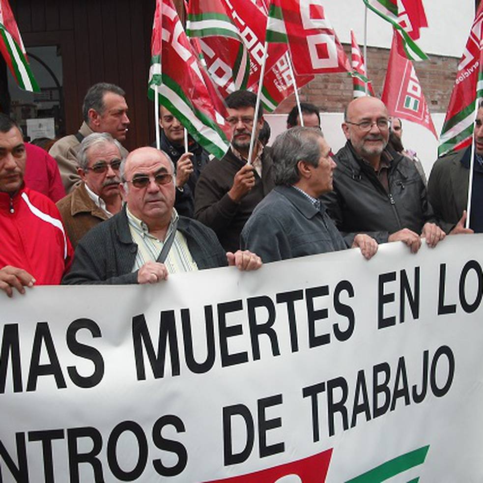 Imagen de archivo de una manifestación de CCOO. Limpiasol imdemizará a un trabajador tras volcar su camión en Palmones.